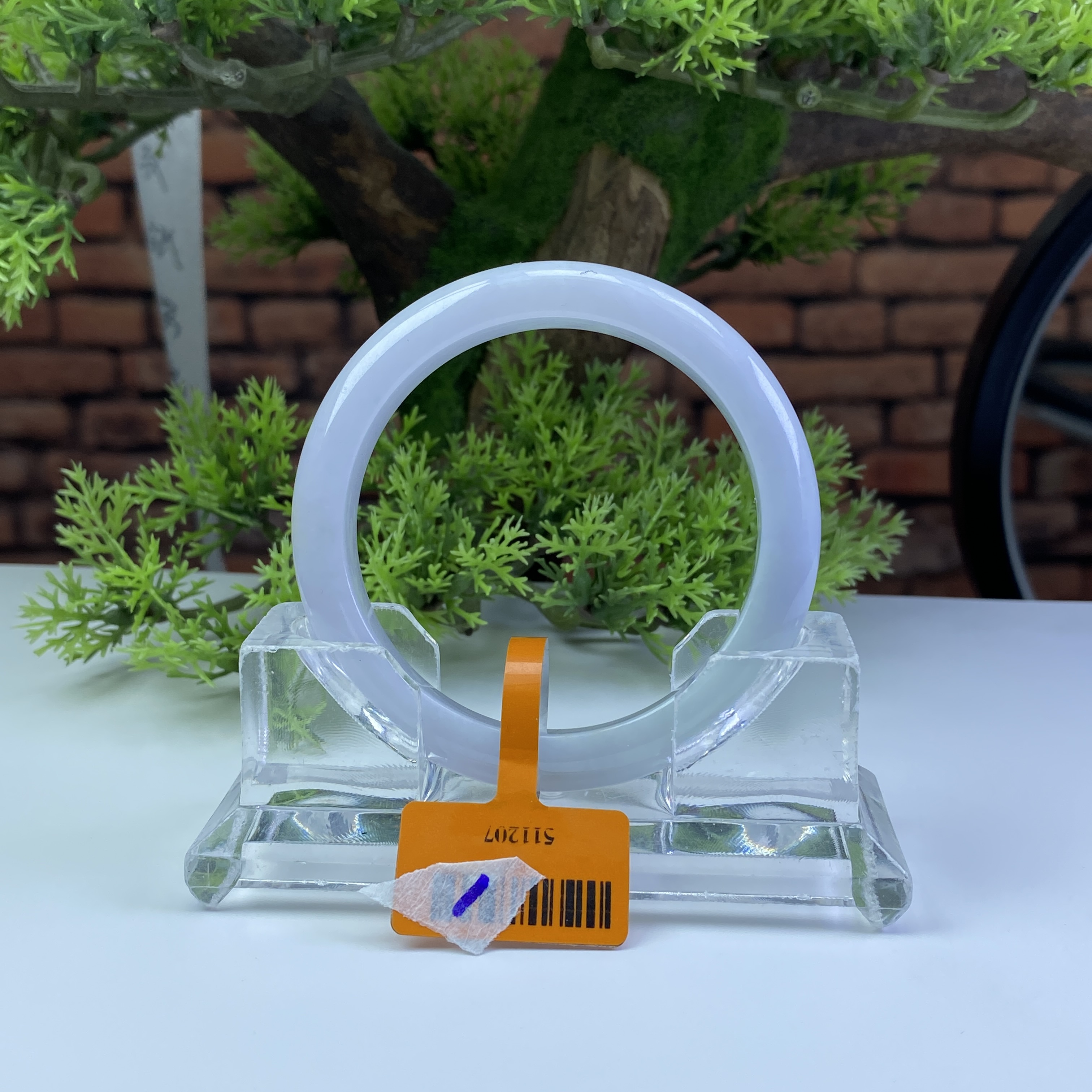 57【刀客砍价王】妮妮-天然缅甸A货翡翠手镯 (微瑕)  H1