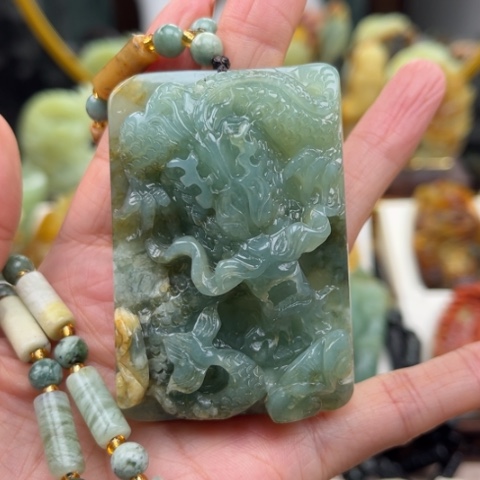 岫玉未镶嵌挂件挂件