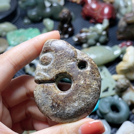 白玉菩提吊坠摆件