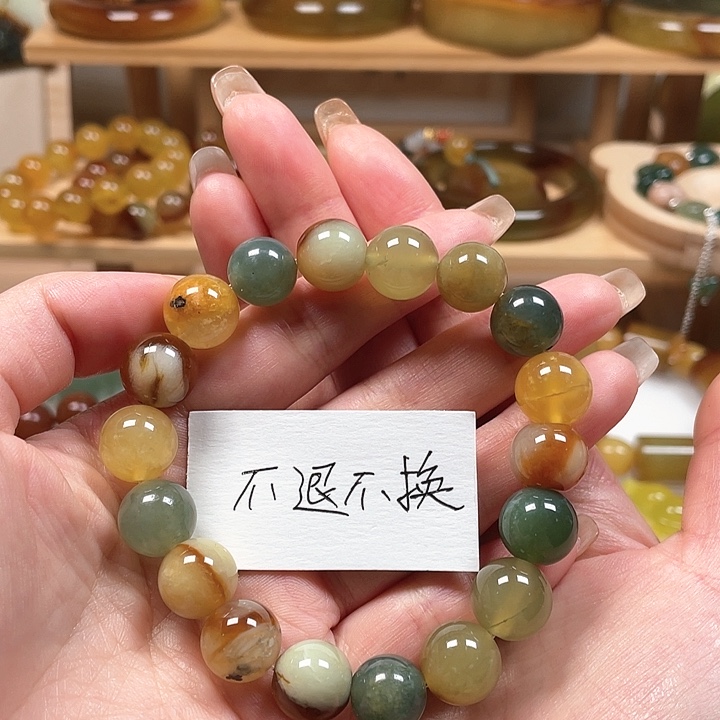 蛇纹石玉手链未镶嵌