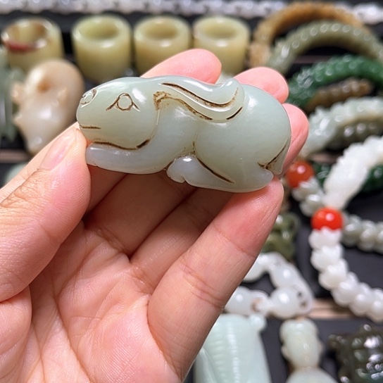 和田玉未镶嵌吊坠(不含链)