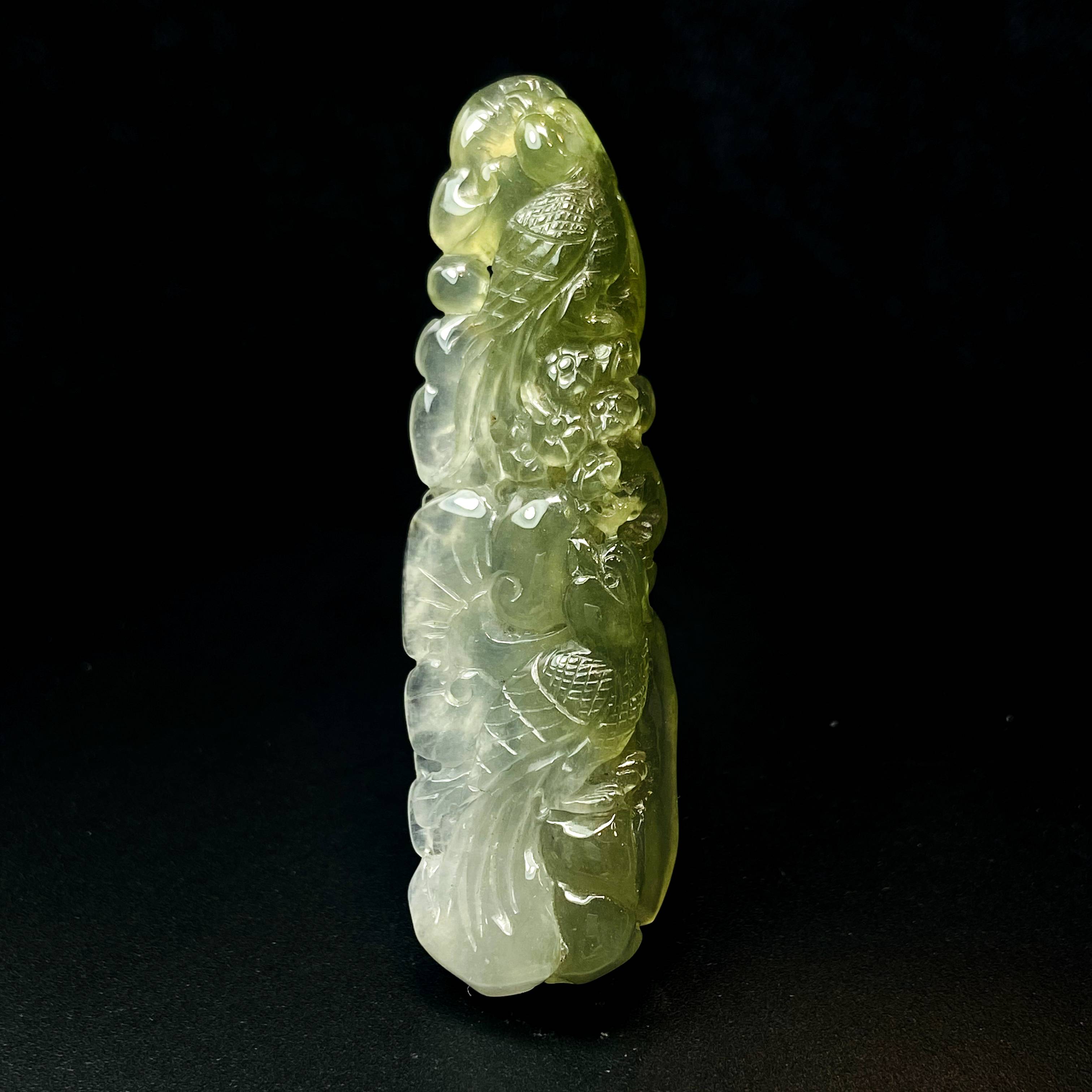 RX17天然缅甸A货翡翠喜上眉梢吊坠/066505/北京中保拍卖