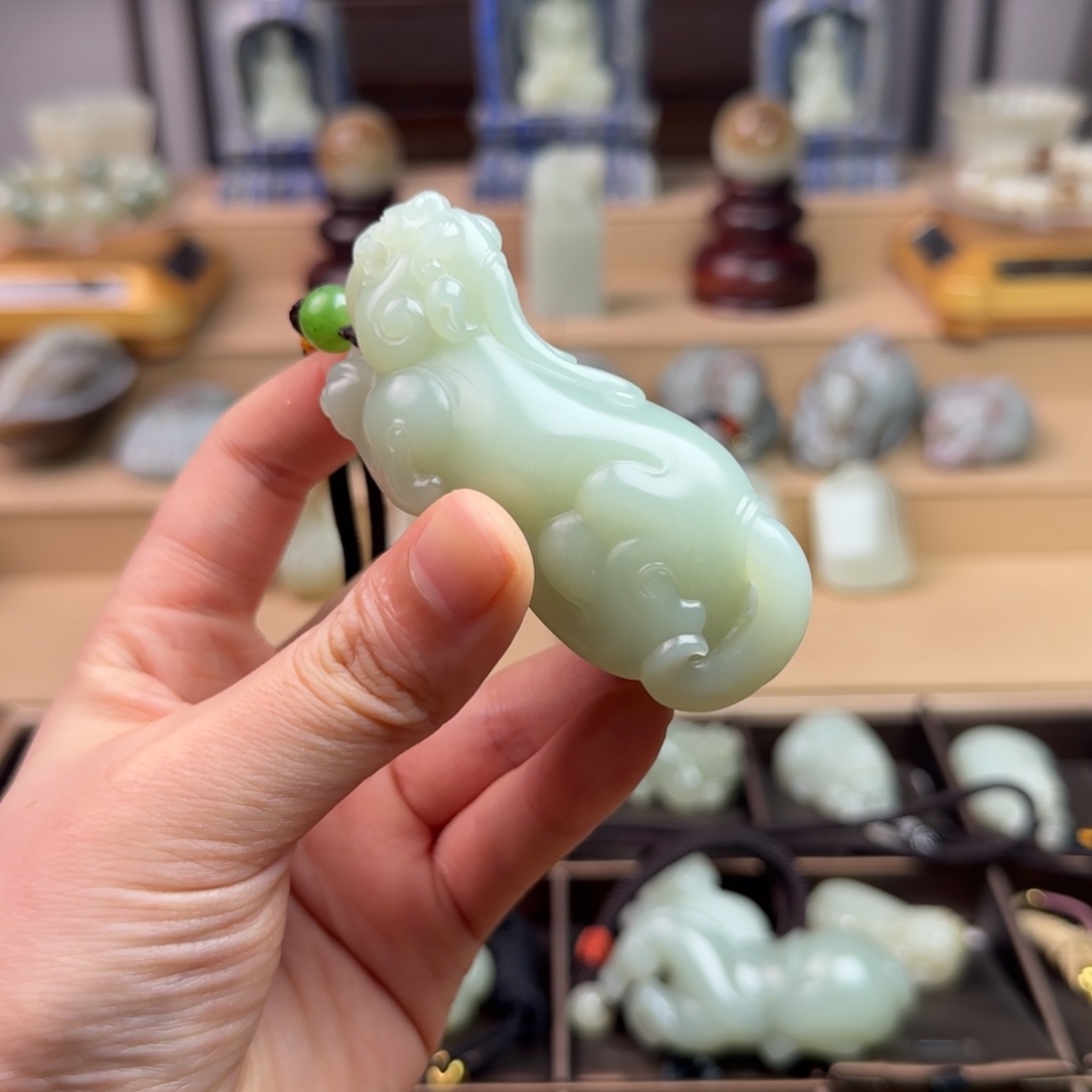 和田玉手链未镶嵌闹*