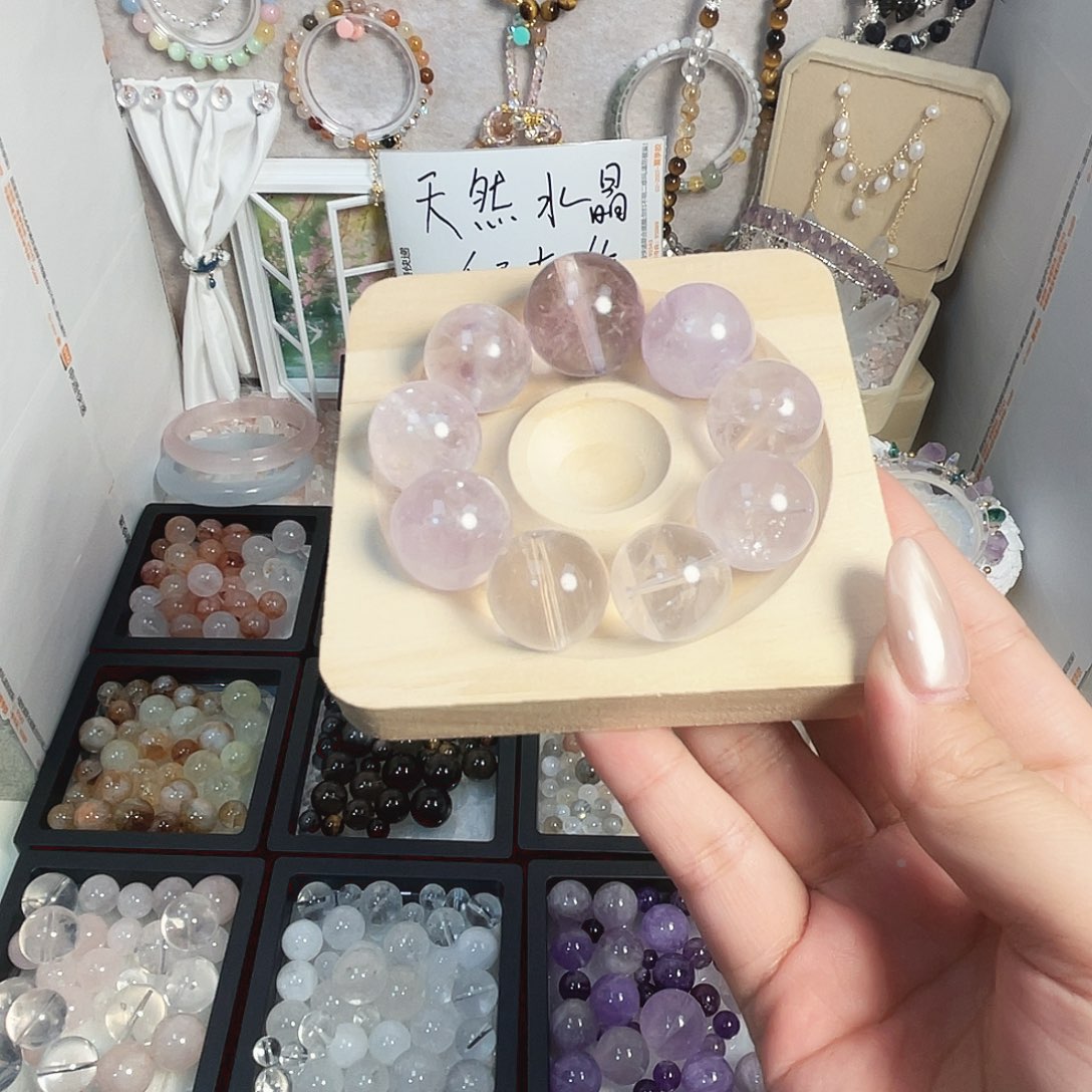 未镶嵌水晶手串卡20紫水晶
