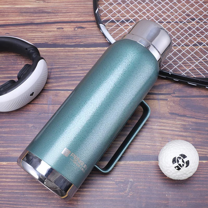 企鹅304不锈钢保温水壶 户外大容量 便携保温杯