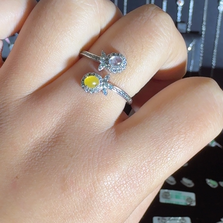 银S925镶嵌戒指翡翠