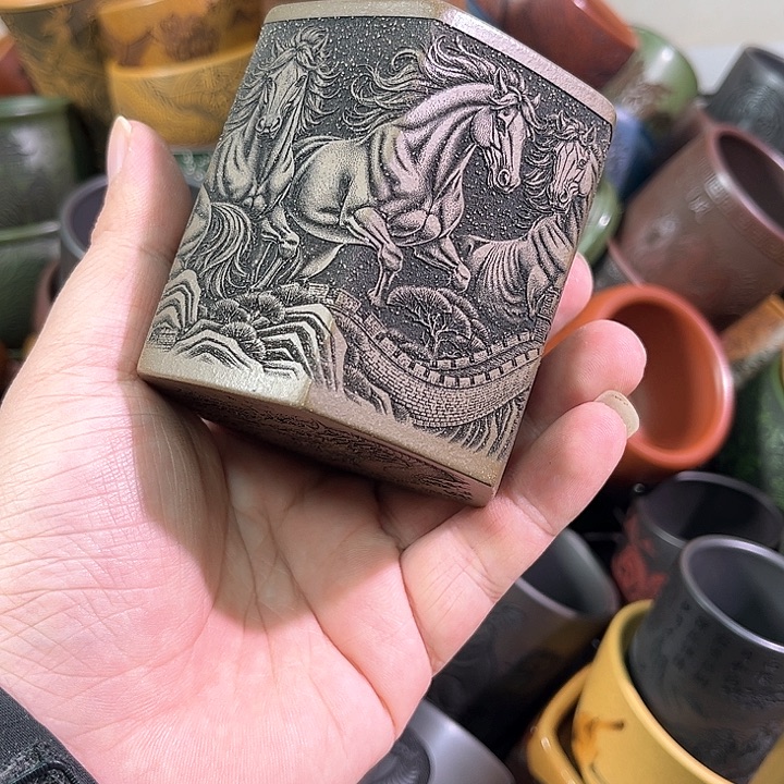 茶杯紫砂全手工紫砂主人杯 