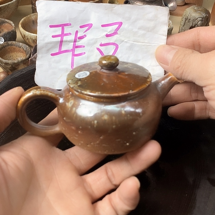 杯手工粗陶、柴烧茶器