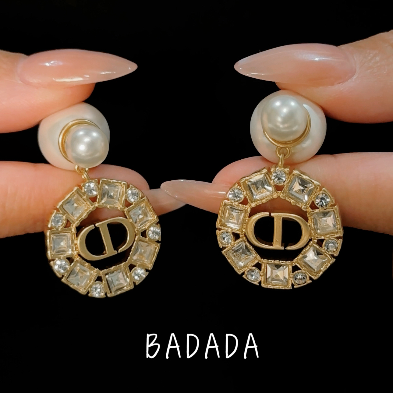 铜合金仿珍珠耳饰 【EDD60010】轻奢女士气质精致高定耳钉