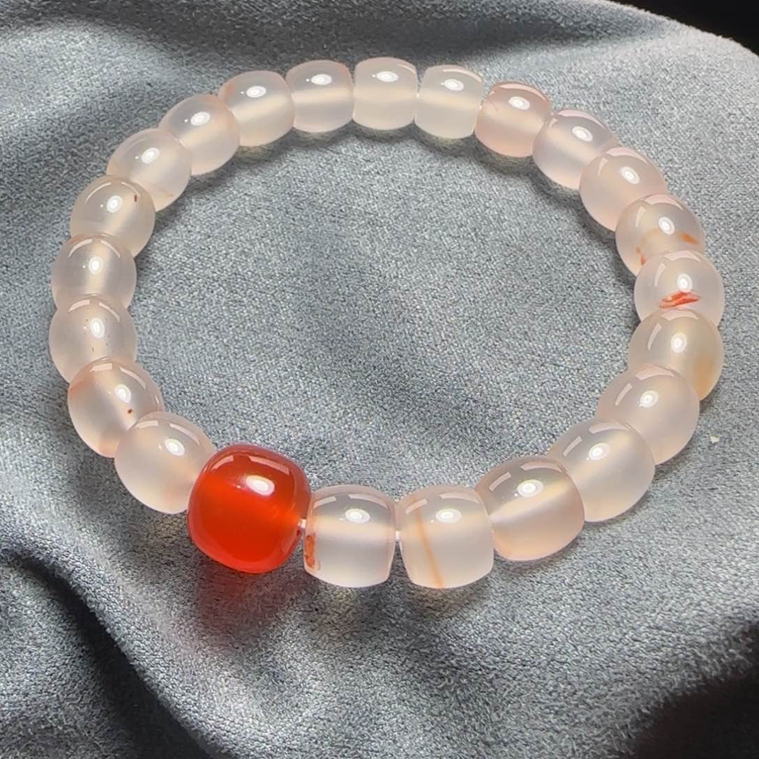 南红玛瑙直切单圈未镶嵌