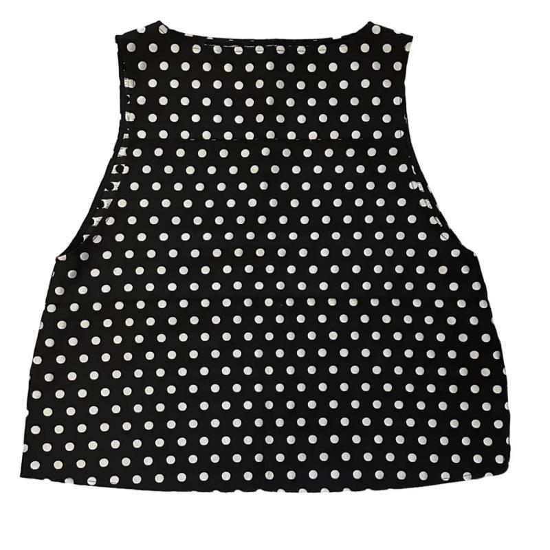 【HY】【妮妮波点背心】黑白波点T6703