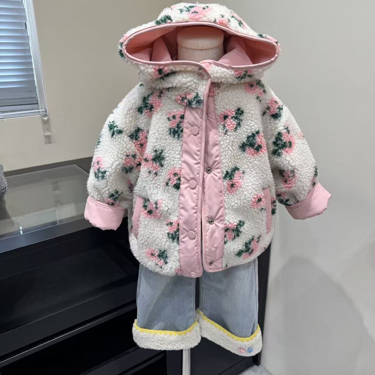 清货现货~冬季两面穿大颗粒北极绒彩色羊羔绒外套 D5-101/D5-121