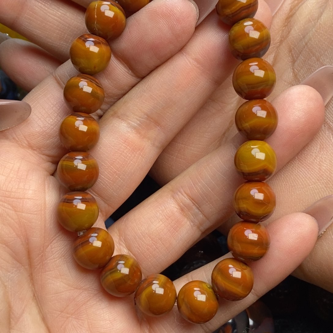 玛瑙/玉髓手链未镶嵌战国红