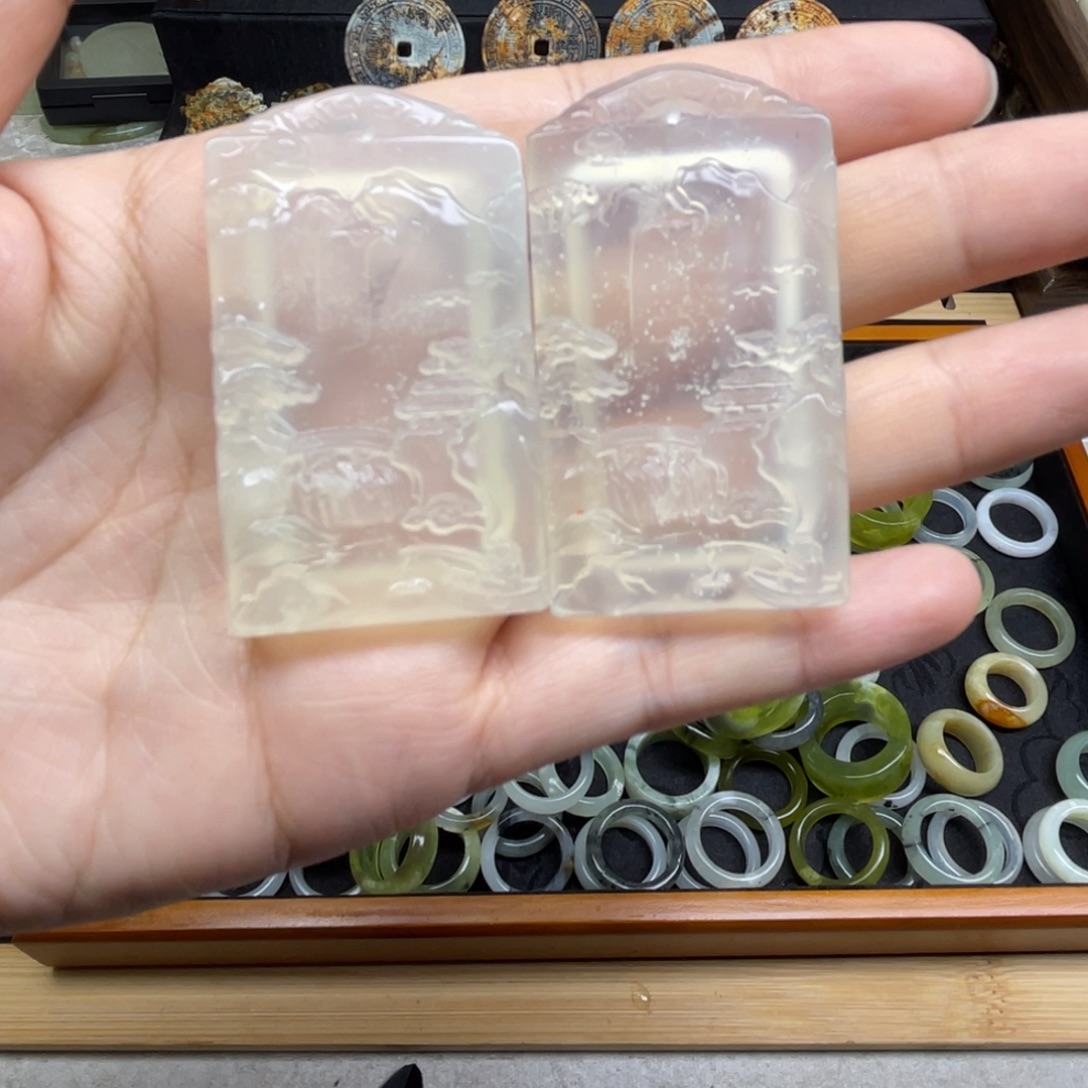 凉***风蛇纹石玉未镶嵌吊坠(不含链)