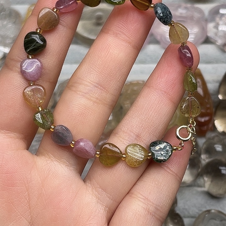 碧玺手链合金定制