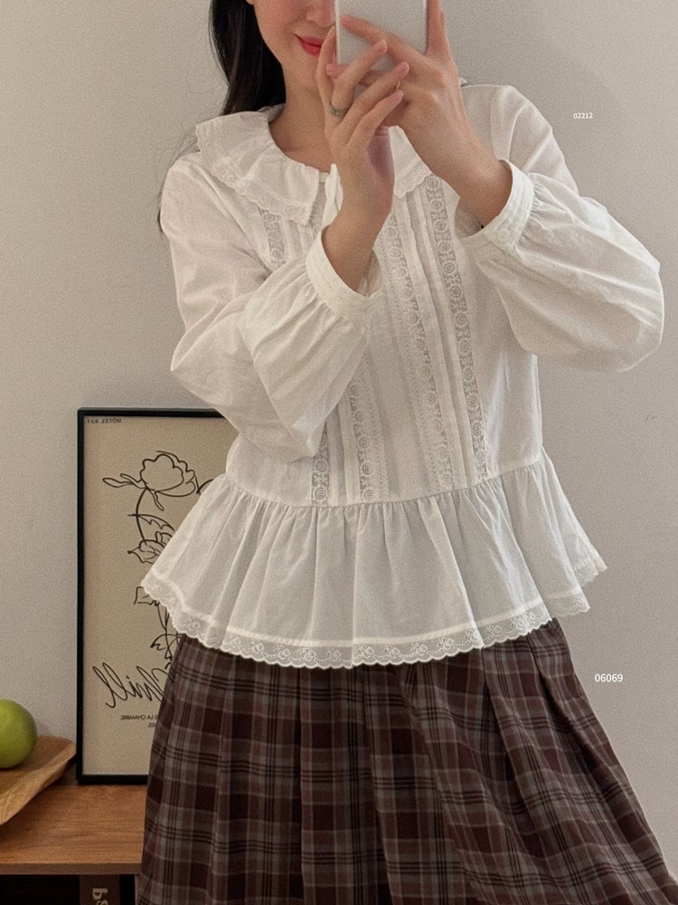【杭州S姐 新款上新】拼花边衬衫02212