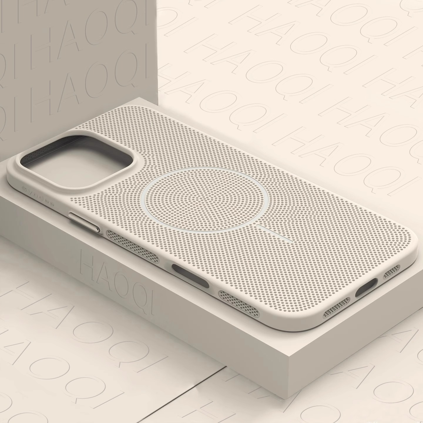 创意细圈磁吸适用苹果17手机壳iphone16promax散热透气15防摔硬壳