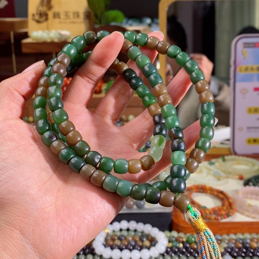 和田玉手串多样性拍一发一未镶嵌