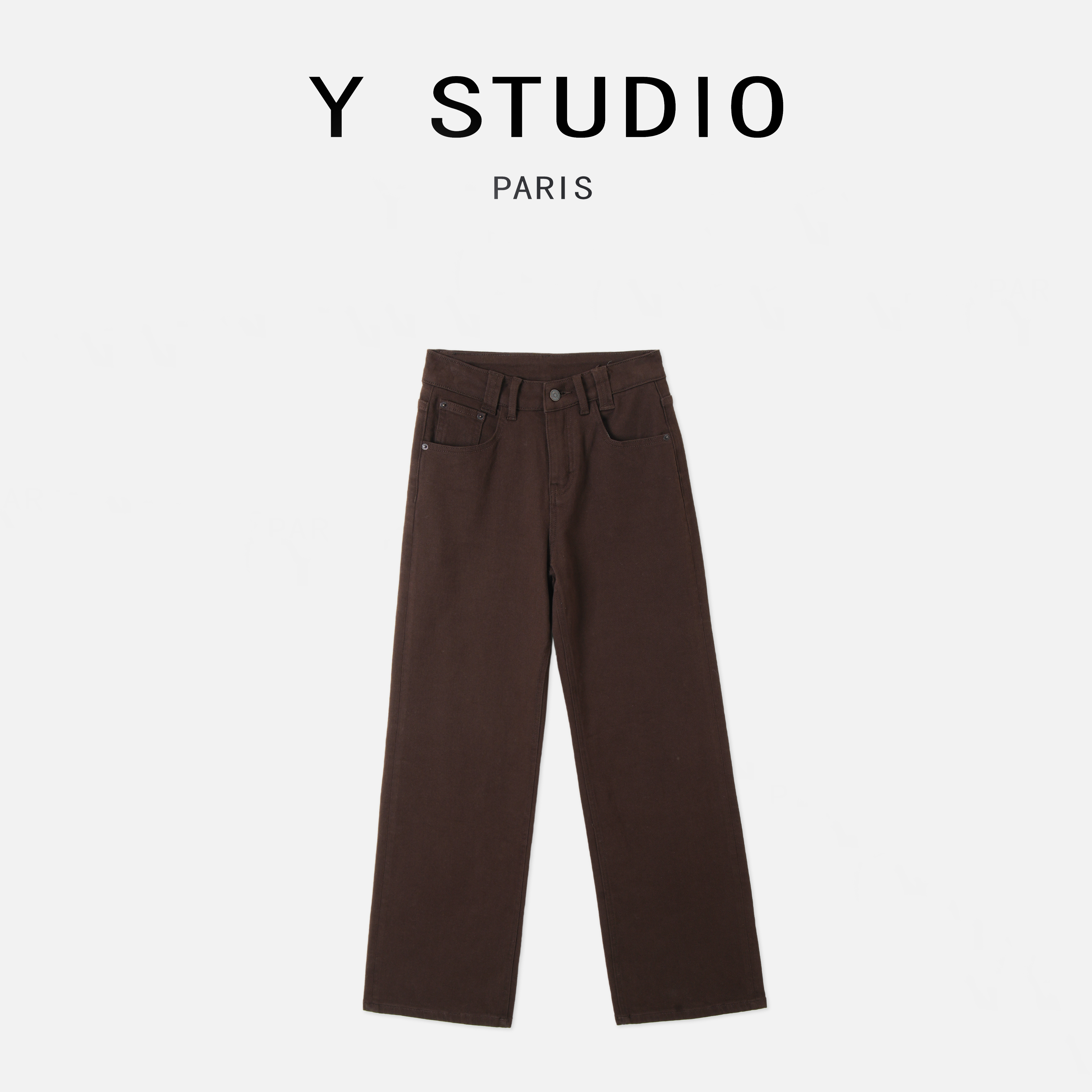 【大妮专属】（月意迟）早秋设计新款简约软牛仔中高腰直筒牛仔裤