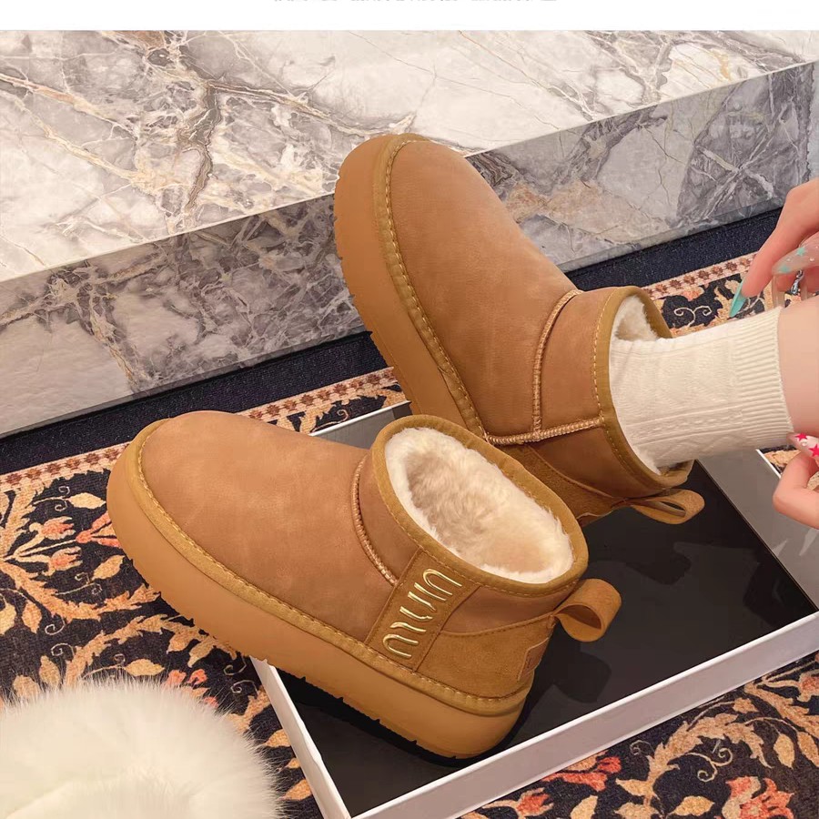 厚底雪地靴女2025新款爆款冬季加绒鞋子防水防滑保暖东北面包棉鞋