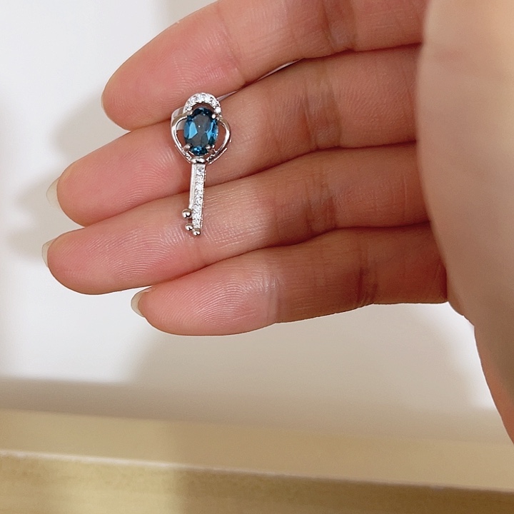 托帕石颈饰银S925镶嵌