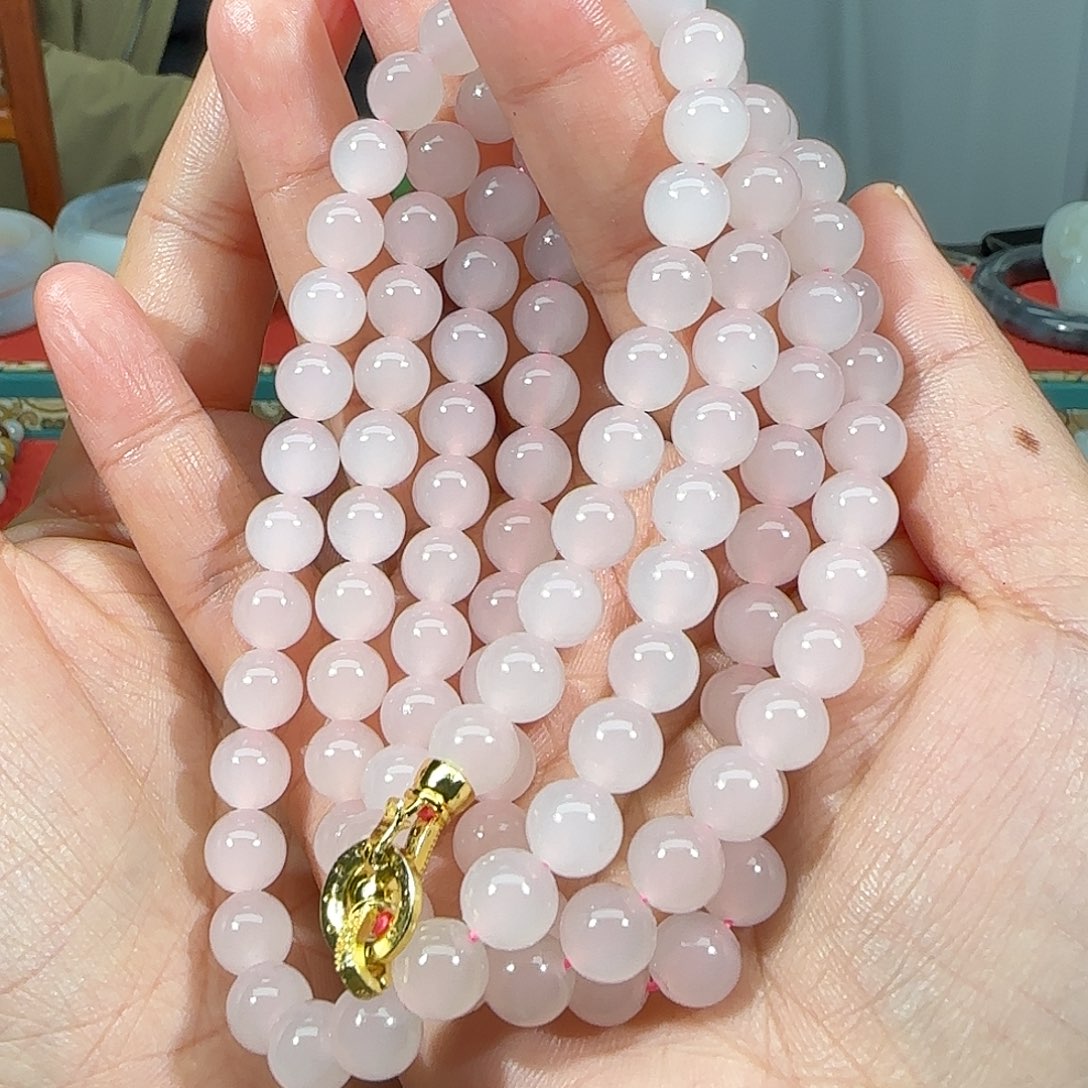 和田玉手链未镶嵌卡8