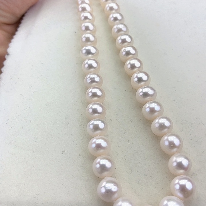 淡水珍珠颈饰银S925镶嵌10➕炫彩50长