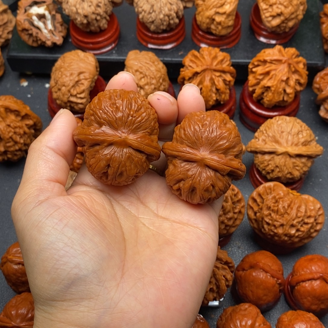 文玩核桃把件43平谷元宝