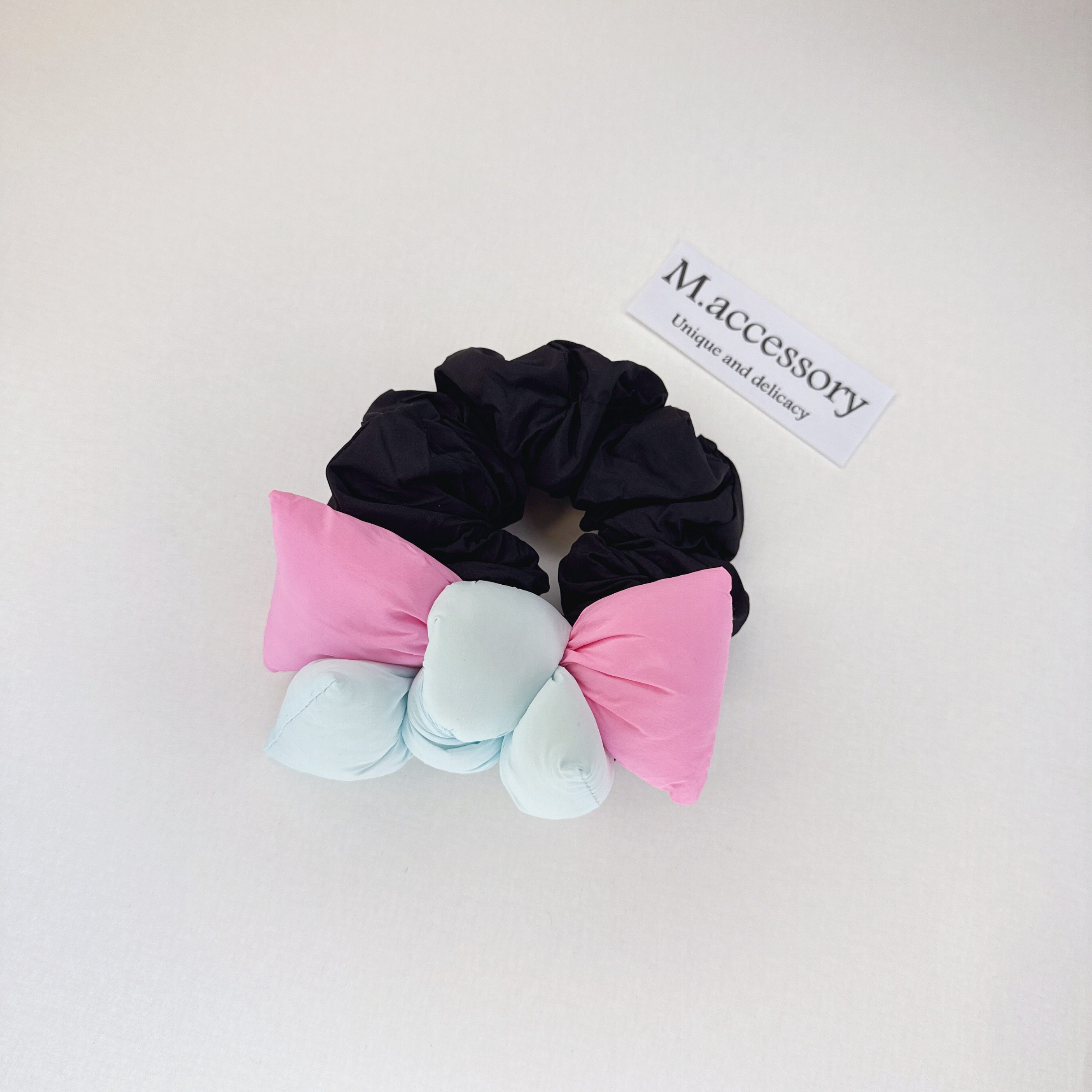 Mi33  拼色蝴蝶结大肠发圈 Q42060Q76