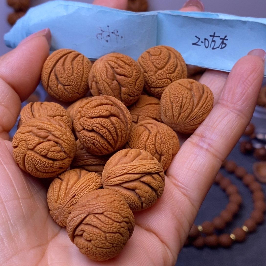 秦岭龙纹桃核13颗
