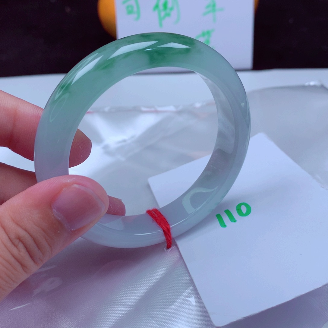 未镶嵌手镯翡翠缅甸天然A货翡翠手镯54.6