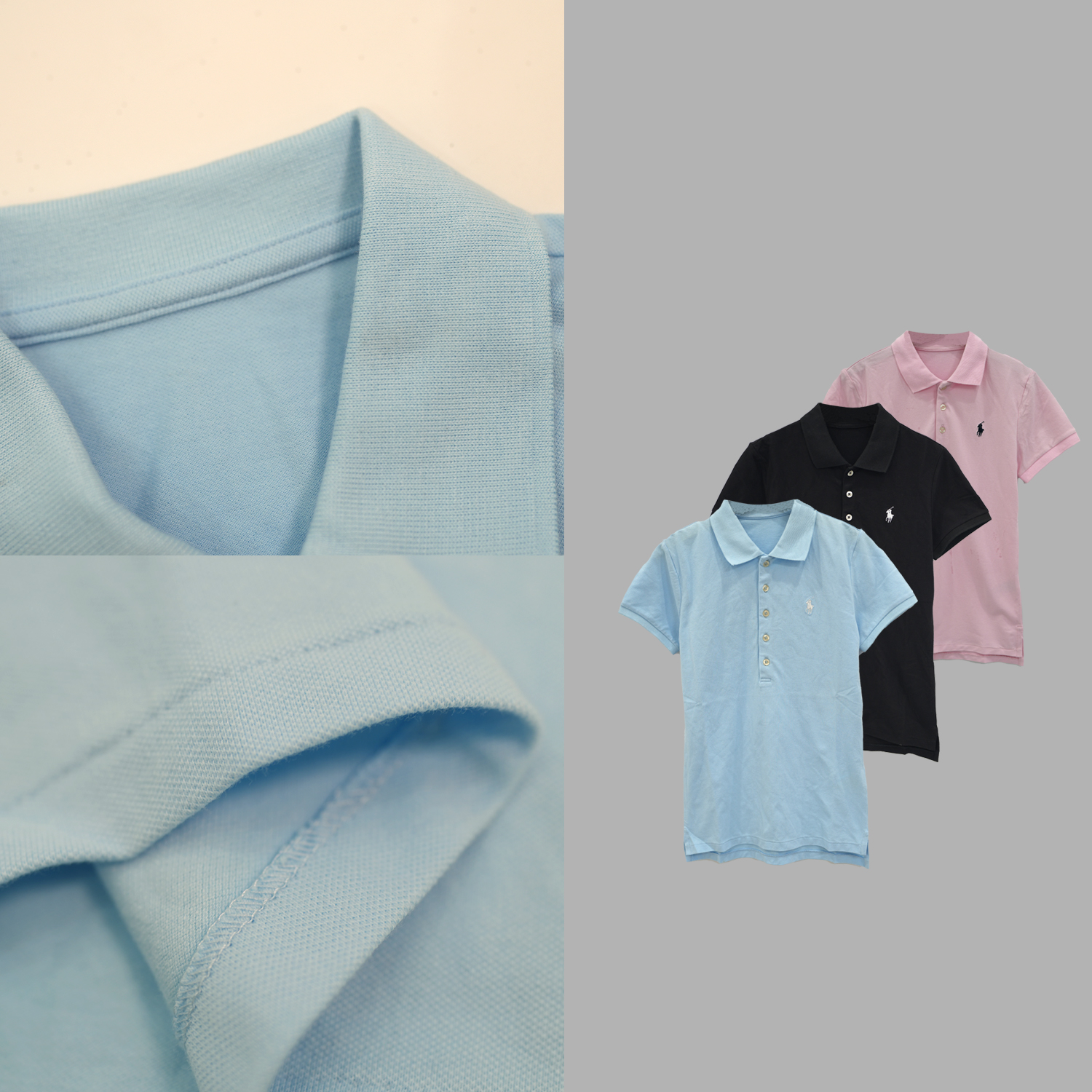凯特丝蓓2319#五粒扣百搭经翻领典小马刺绣logoPOLO领短袖
