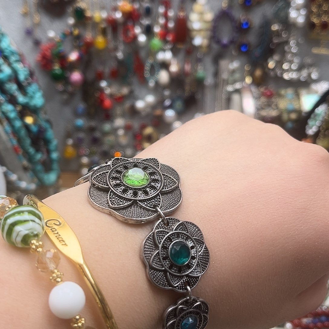 锌合金复古银手链