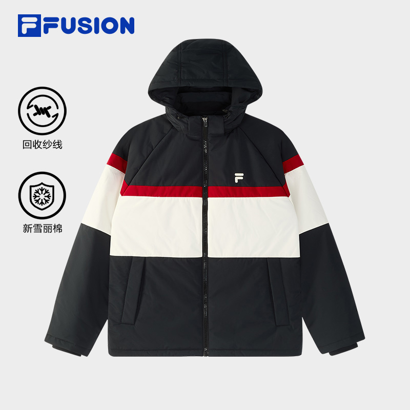 Fila/斐乐三色新雪丽冬季保暖棉服女款潮流连帽外套T11U446903F