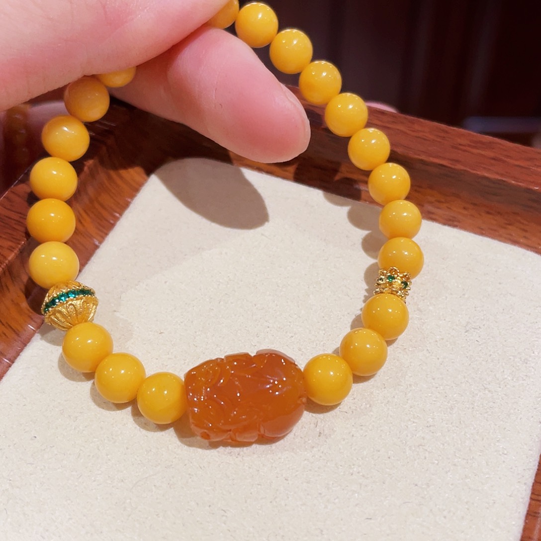 蜜蜡手链未镶嵌手串
