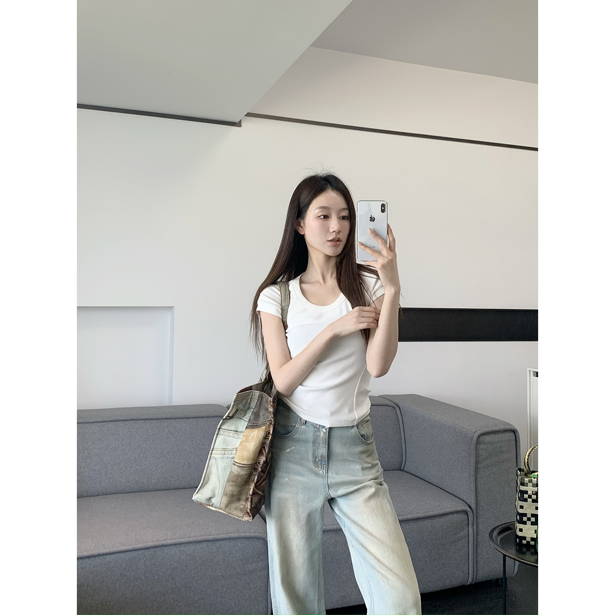 FORNI x YOYO 悠~趣 显瘦多色圆领短袖长袖女t恤纯色很显瘦短袖衫