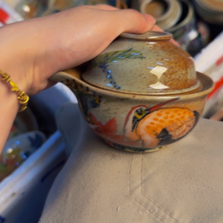 瓷片手工手绘细微不一样