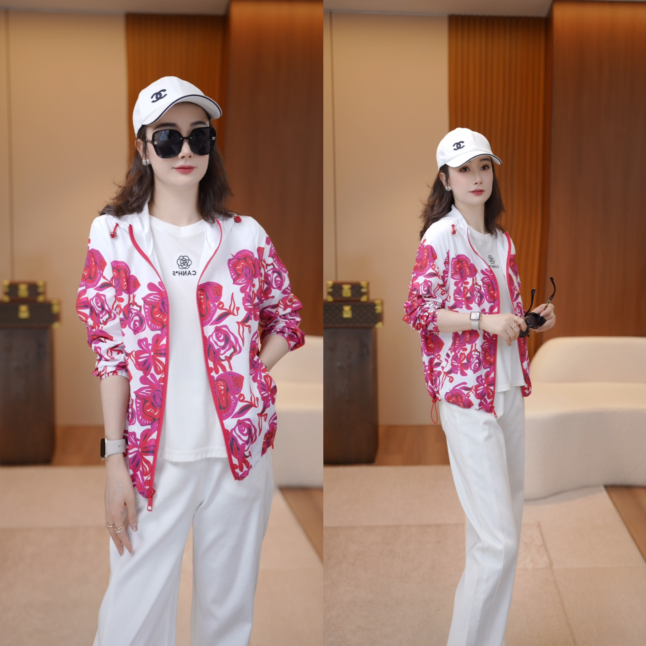 【粉艳繁花】UPF50+防紫外线轻薄防晒外套XY253097