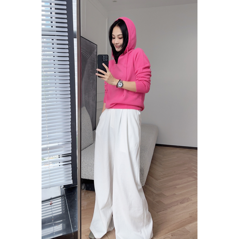 【断码捡漏】美洋MEIYANG浆果少女羊绒衫 山羊绒连帽针织衫