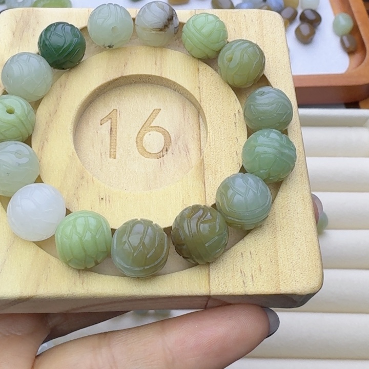 沉***过和田玉（糖玉）未镶嵌车挂