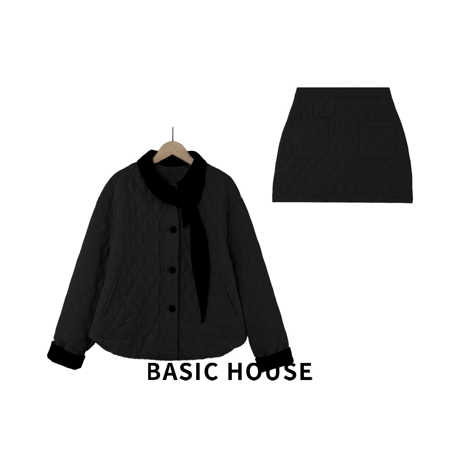 Basic House百家好秋冬气质时尚百搭女士设计师套装B1385B5HS82-1
