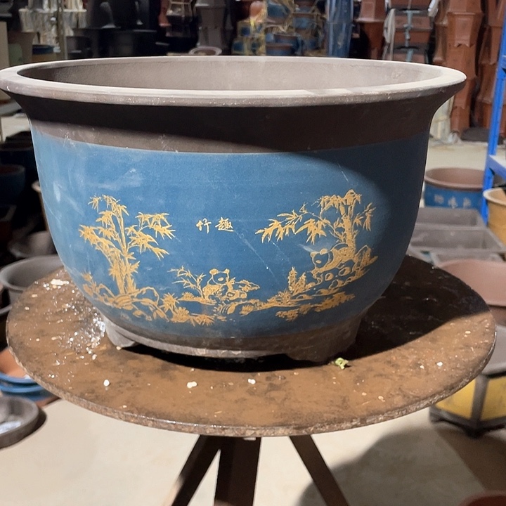 36蓝熊猫大花盆花盆