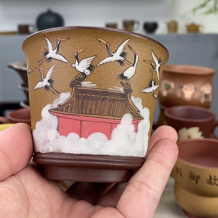 紫砂茶杯宜兴紫砂主人杯