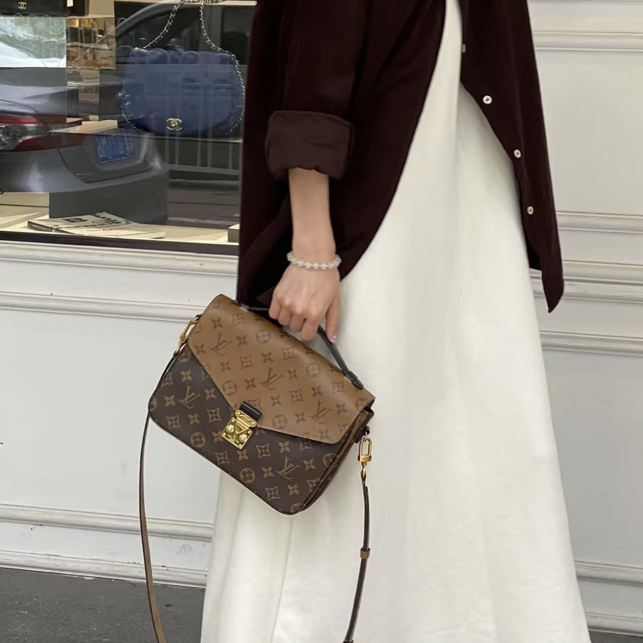95新 LouisVuitton/路易威登 杭 御古屋/48015/拼色邮差 17年