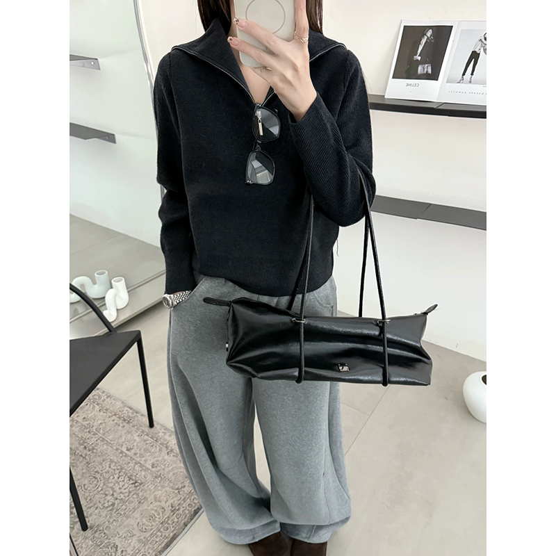 【燕麦色】3876超柔软外套高品质中领半开上衣