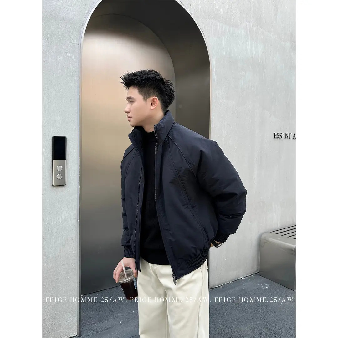 原版冬季『石墨烯聚热锁温』插肩压褶立体解构防寒保暖羽绒服#3771