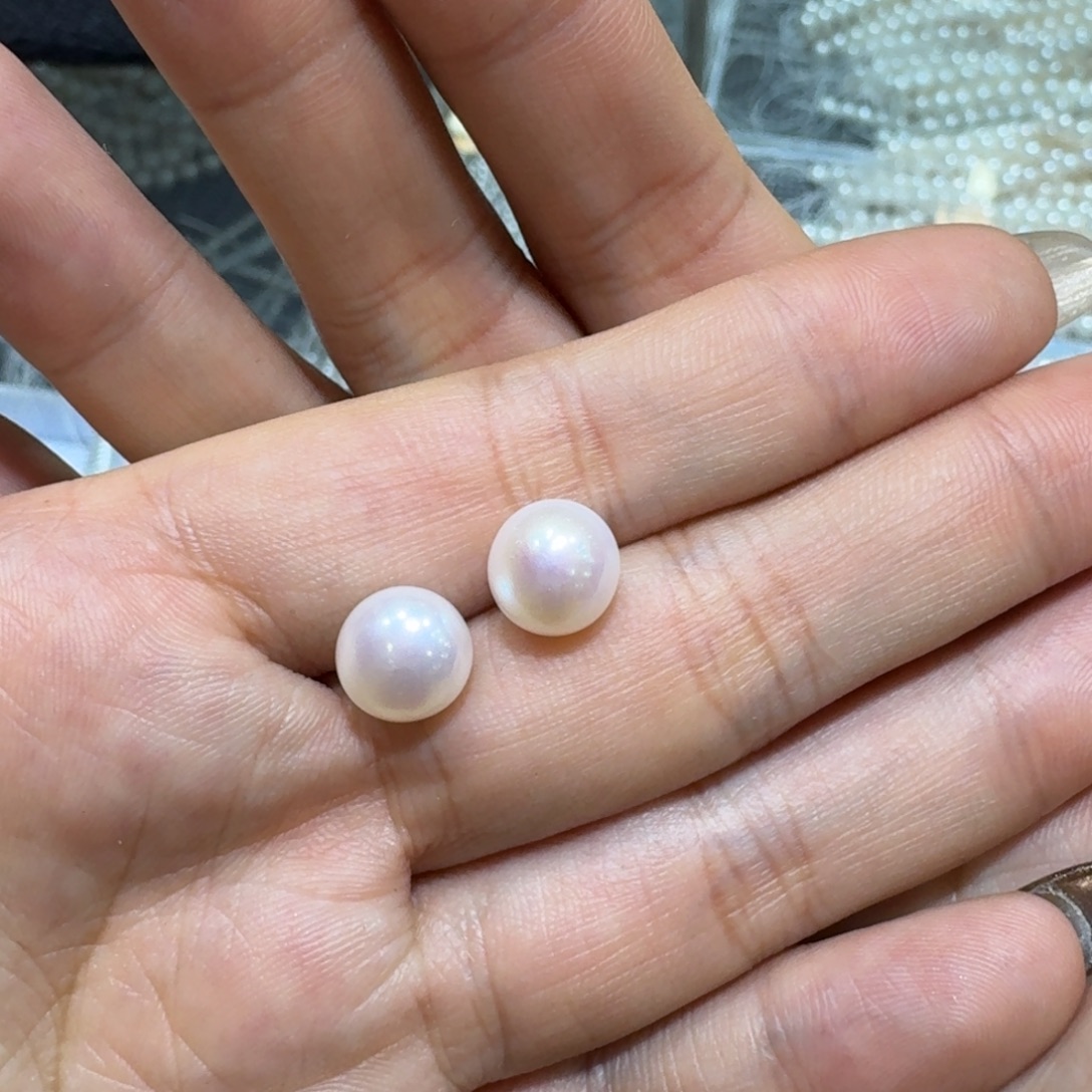 耳饰淡水珍珠银S925镶嵌