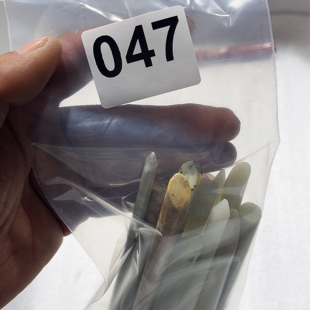 老***龙蛇纹石玉未镶嵌发簪