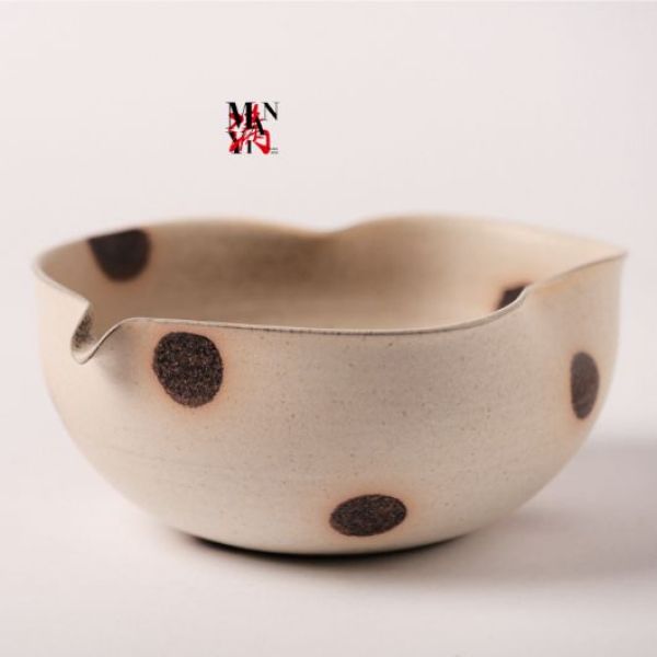 5.5英寸鹿斑波点抹茶碗W0525