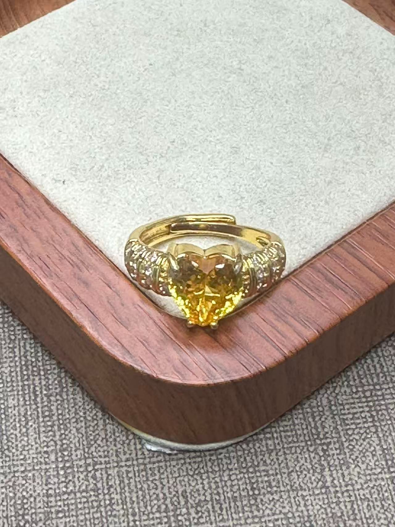 合金戒指 经典百搭设计黄色戒指CKT18